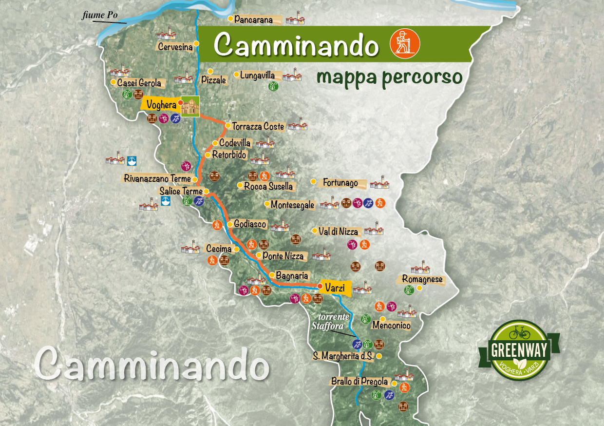La mappa del percorso - Camminando | Route map - Walking