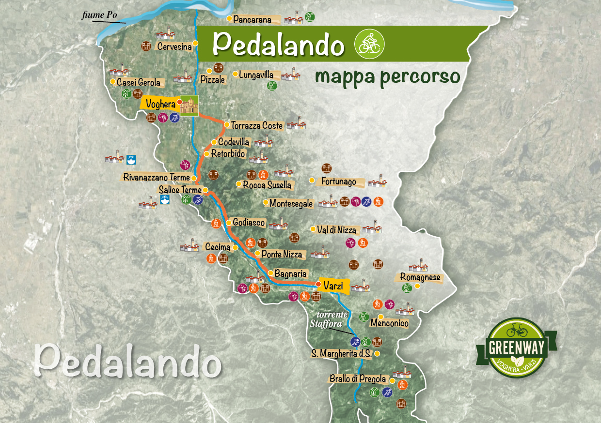 La mappa del percorso - Pedalando | Route Map - Cycling